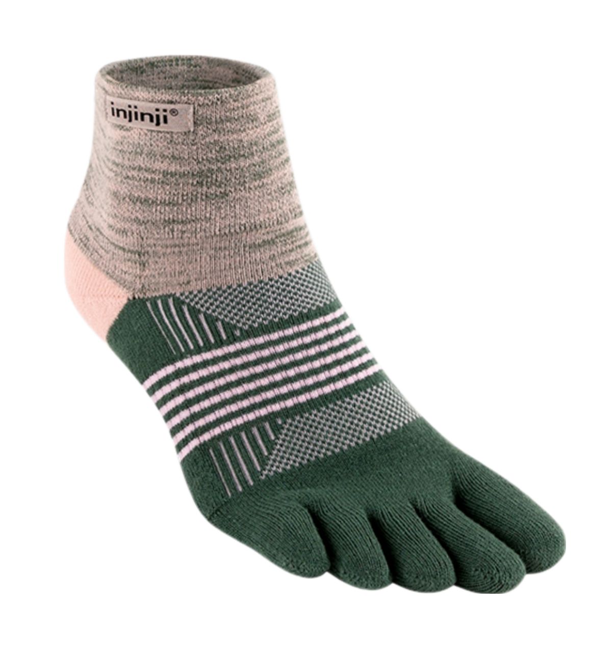 ถุงเท้าวิ่งเทรล Injinji Trail Midweight Mini Crew Women ผู้หญิง