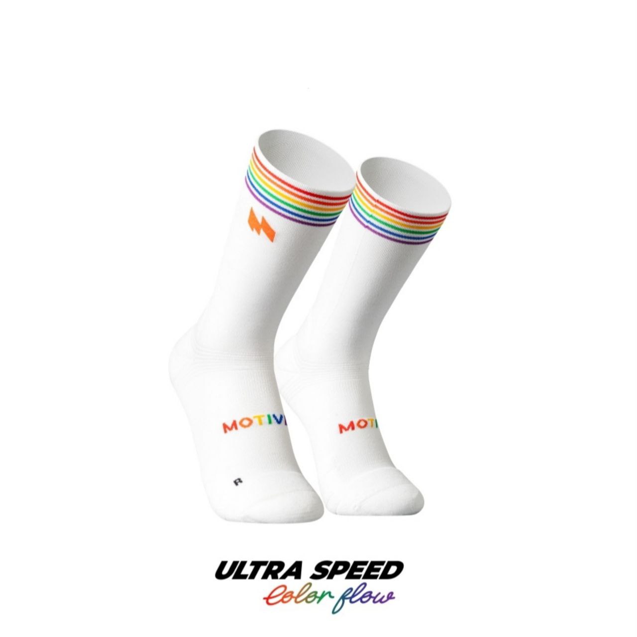 ถุงเท้าวิ่ง MOTIVE ULTRA SPEED COLOR FLOW CREW