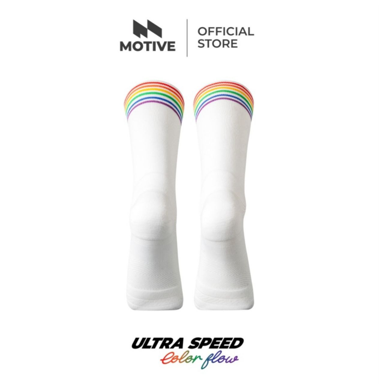 ถุงเท้าวิ่ง MOTIVE ULTRA SPEED COLOR FLOW CREW