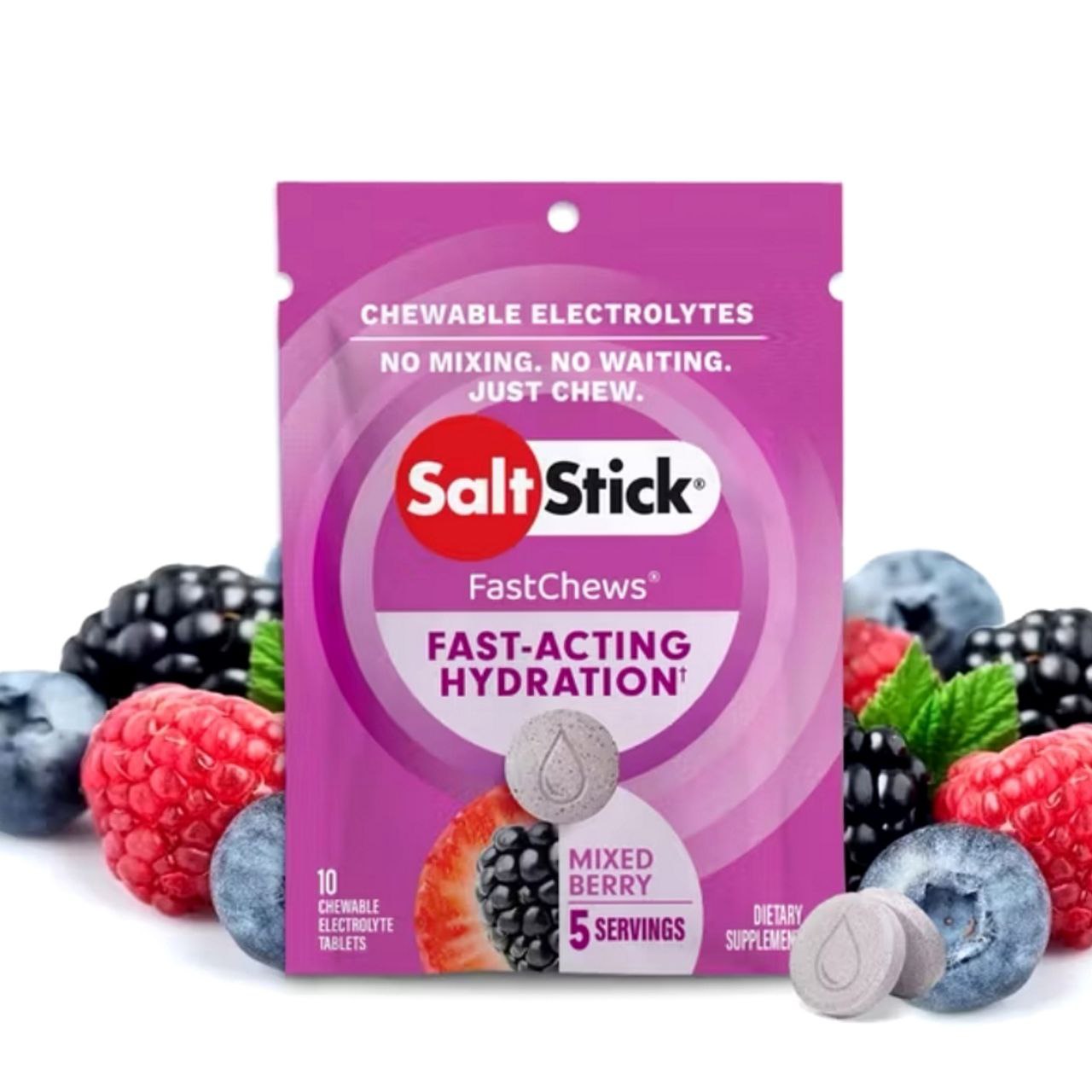 อิเล็กโทรไลต์ชนิดเม็ดแบบเคี้ยว SaltStick Fastchews 10 Tabs