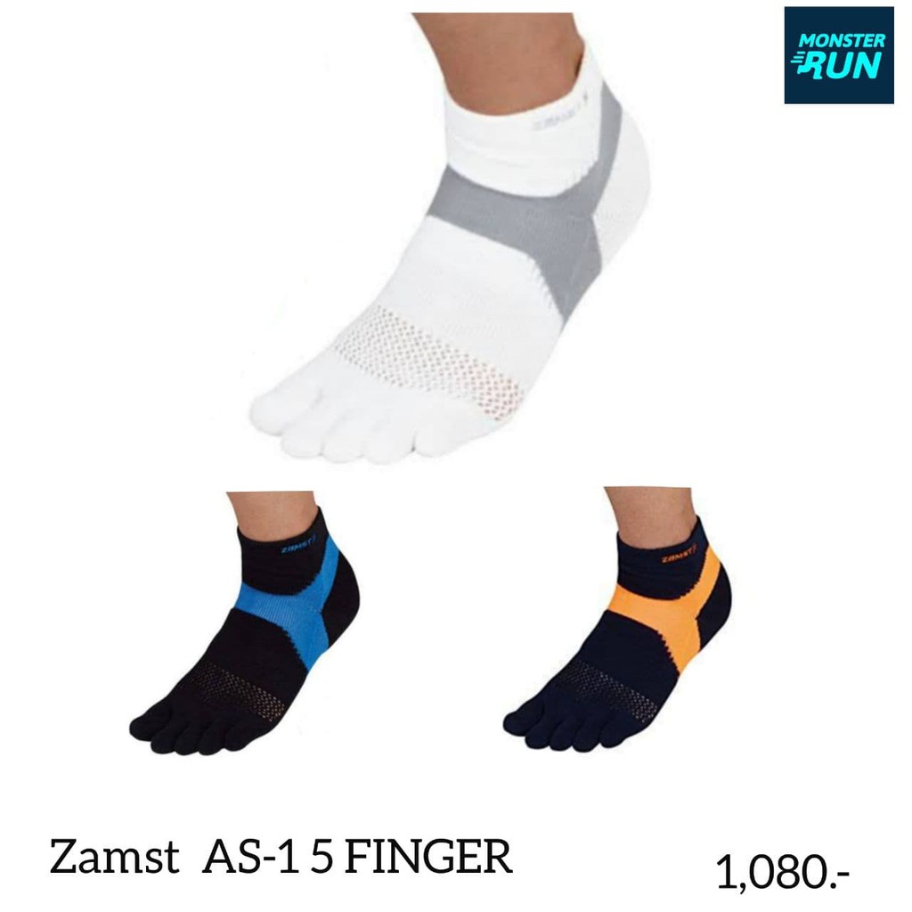 Zamst AS-1 5 Finger ถุงเท้าแยกนิ้วช่วยพยุงเอ็นพังผืดใต้ฝ่าเท้า