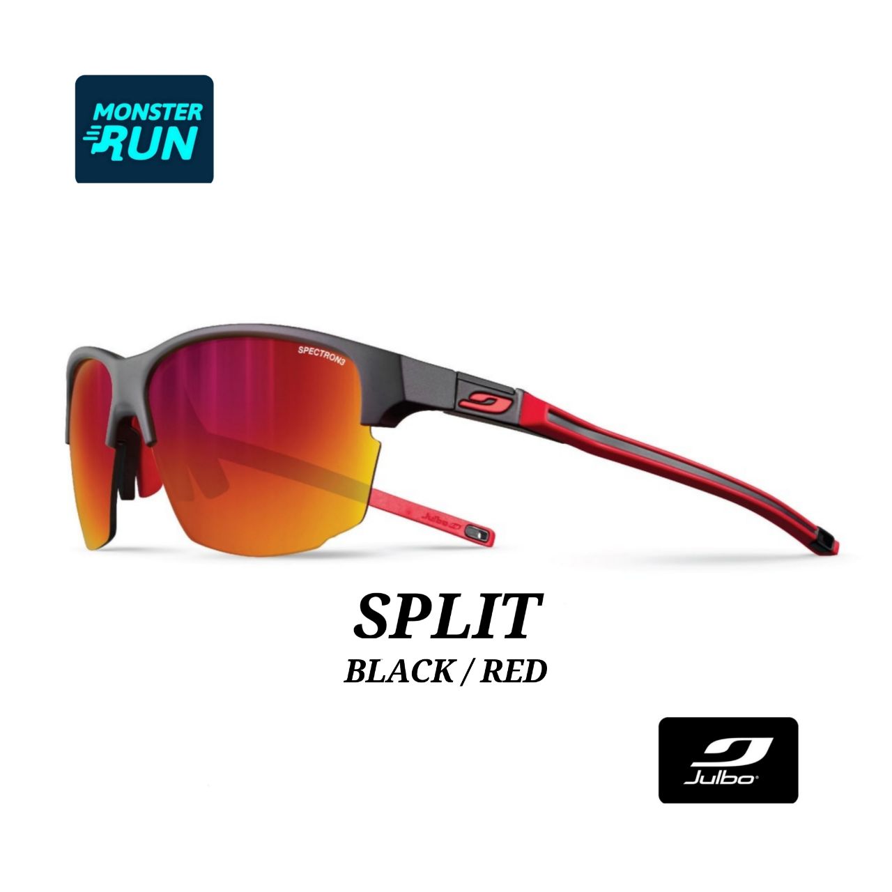 แว่นตากันแดด JULBO SPLIT BLACK/RED - Spectron 3CF  J5511114