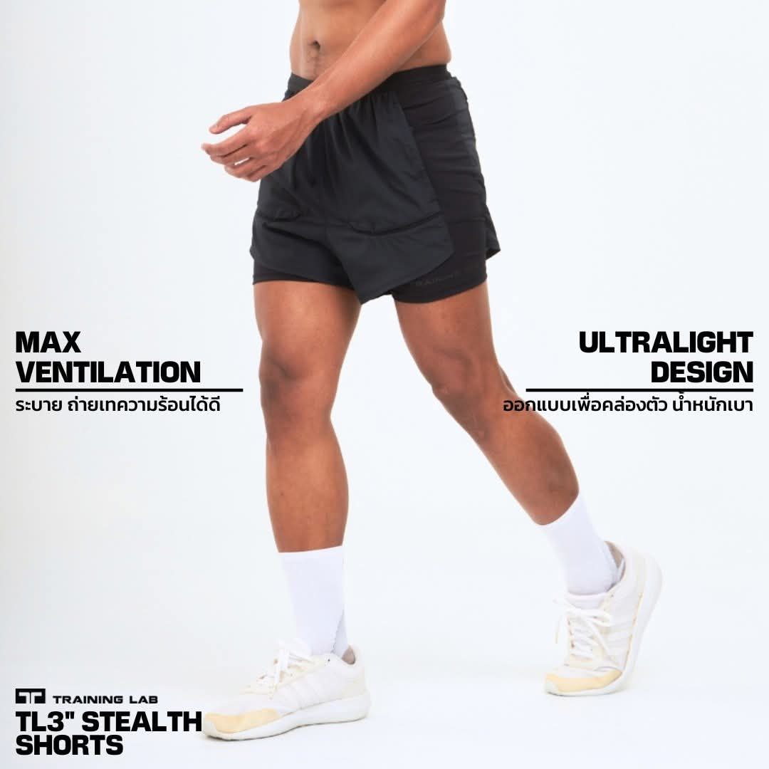 กางเกงวิ่ง TRAINING LAB TL3” STEALTH SHORTS (24123)