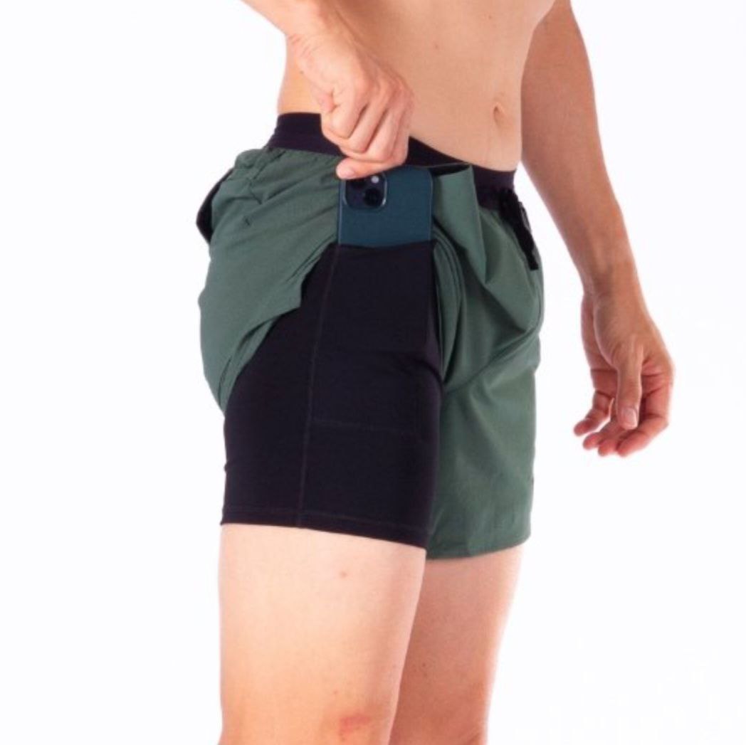 กางเกงวิ่ง TRAINING LAB TL5” COMPRESS 2IN1 SHORTS (25121)