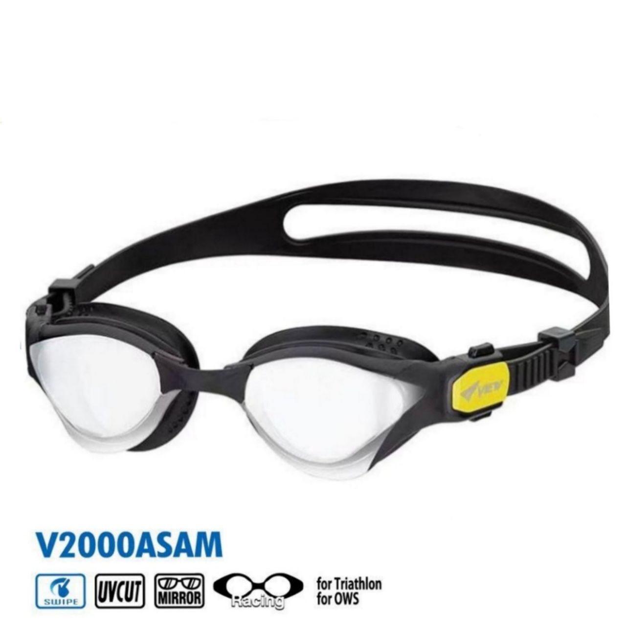 VIEW V2000ASAM SWIPE Anti-Fog แว่นตาว่ายน้ำคุณภาพจากญี่ปุ่น 