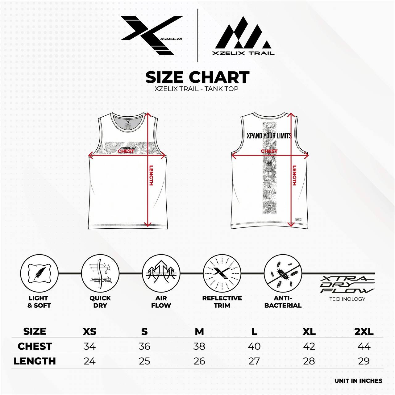 เสื้อวิ่งขนกุด Xzelix Xpand Your Limits Tank Top Unisex