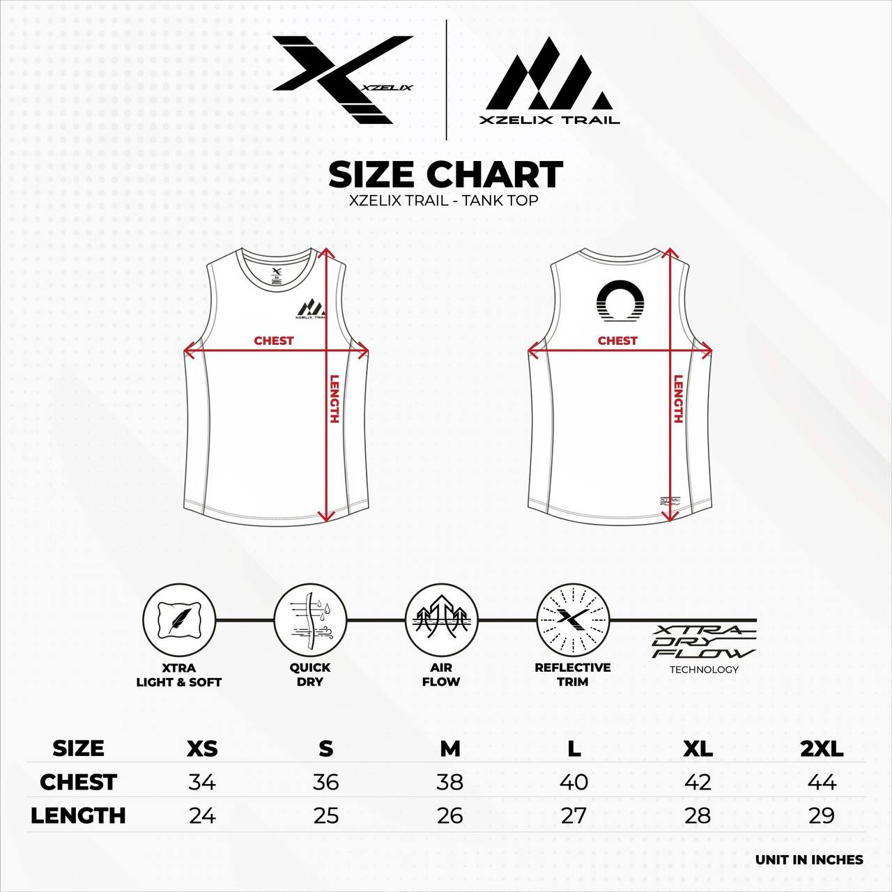 เสื้อแขนกุดวิ่งเทรล Xzelix Trail XDF Tank Top Built for Everyday Trail Performance Unisex