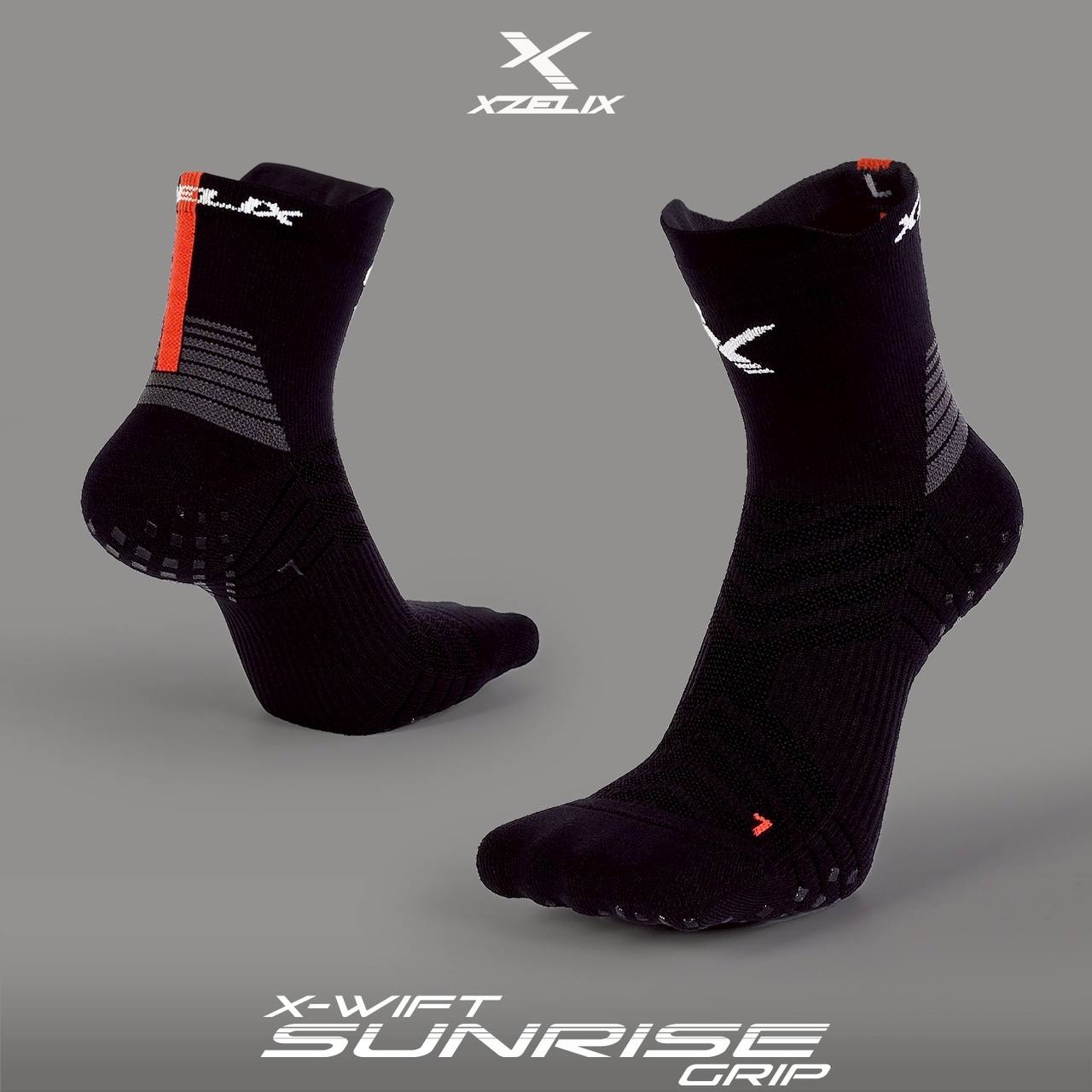 ถุงเท้ากีฬากันลื่น XZELIX X-Wift GRIP Low Cut Sock